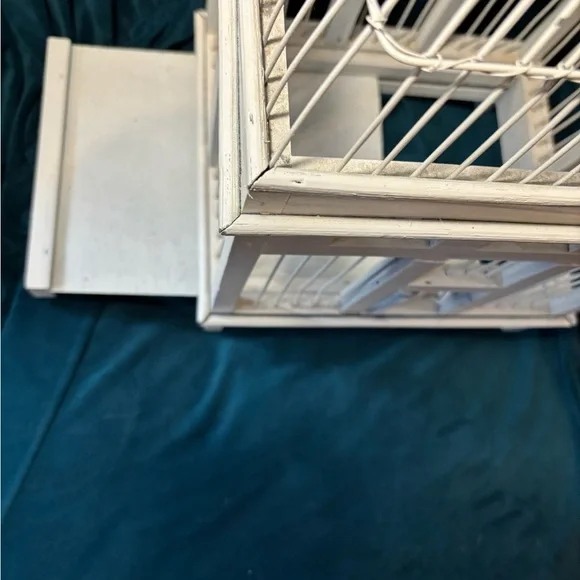 White Decorative Vintage-Style Birdcage - Picture 7 of 13